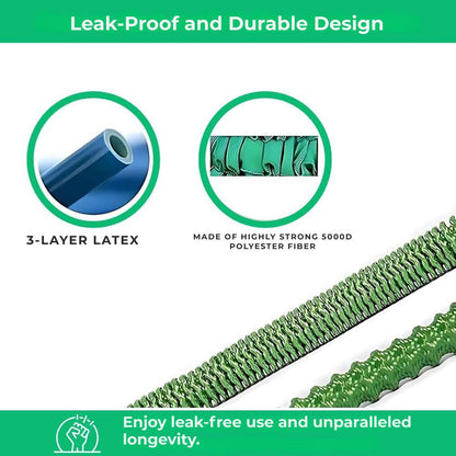 Aquaflex｜Extendable garden hose｜8 high-pressure spray modes