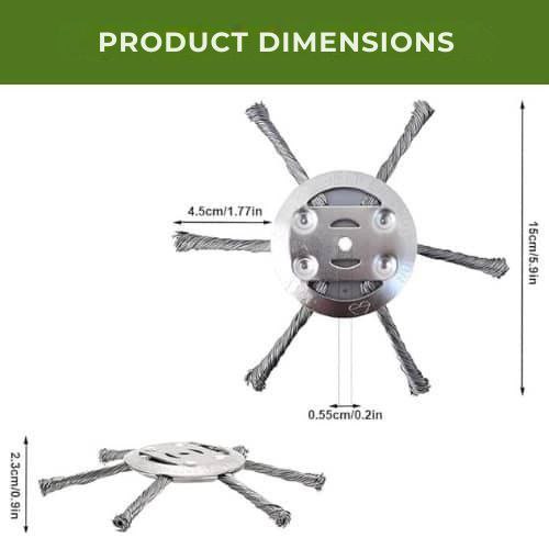 The Lawnmower Head Has 6 Branches Intertwined With Strong Steel Wire