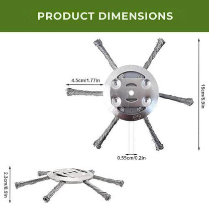 The Lawnmower Head Has 6 Branches Intertwined With Strong Steel Wire